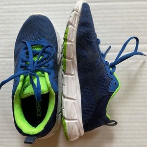 ASICS GEL Boys Sneakers Blue and Green Size 3